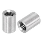 4Pcs M10 Round Connector Nuts, 304 Stainless Steel Coupling Nut 20mm/0.8" Length Sleeve Rod Bar Stud Nut for Bracket, M10x20x14mm