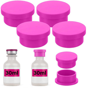 LinkMejor 4 Pack Capsule per 30ml Bac Acqua, Tappi di Stoccaggio Peptide Silicone