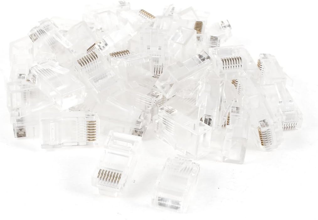 RJ45 8P8C Ağ LAN CAT5E CAT6 Modüler Jack Bağlantı Açık 50 Adet