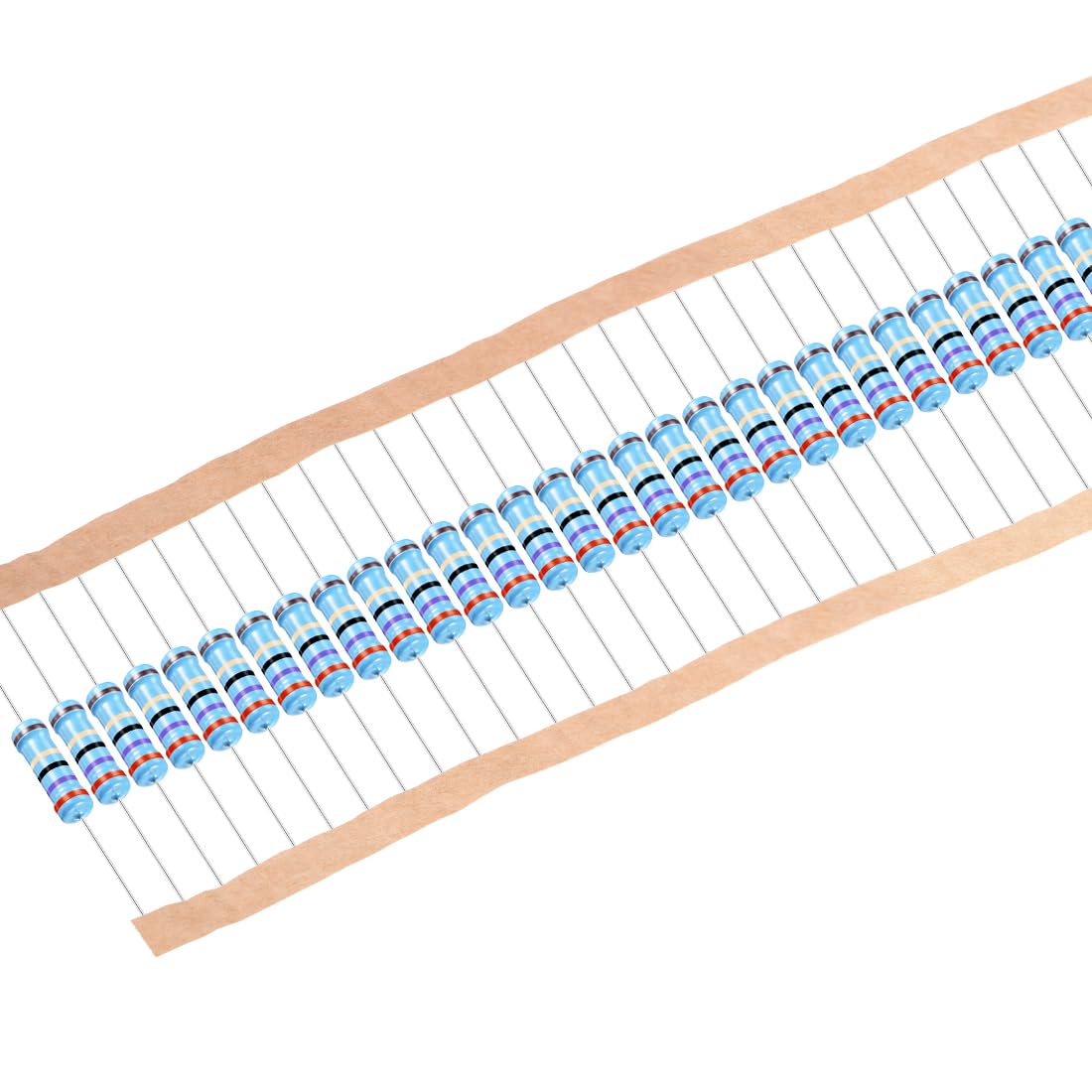 30Pcs 27 Ohm Resistor, 2W 1% Tolerance Metal Film Resistors, Lead, 5 Bands for DIY Electronic Projects and Experiments