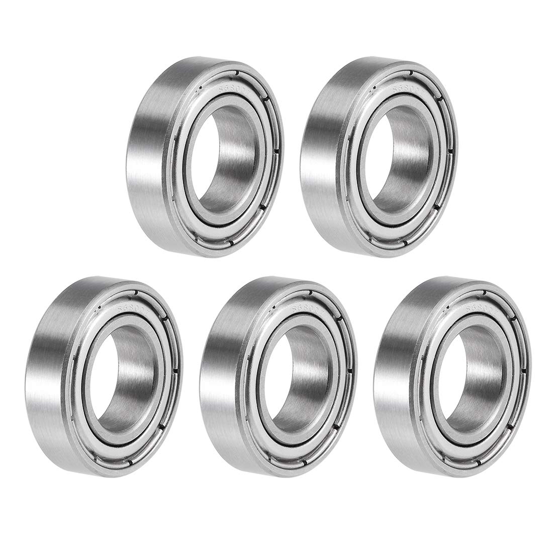 S6800ZZ Deep Groove Ball Bearings 10mm x 19mm x 5mm Double Shielded Stainless Steel 5pcs
