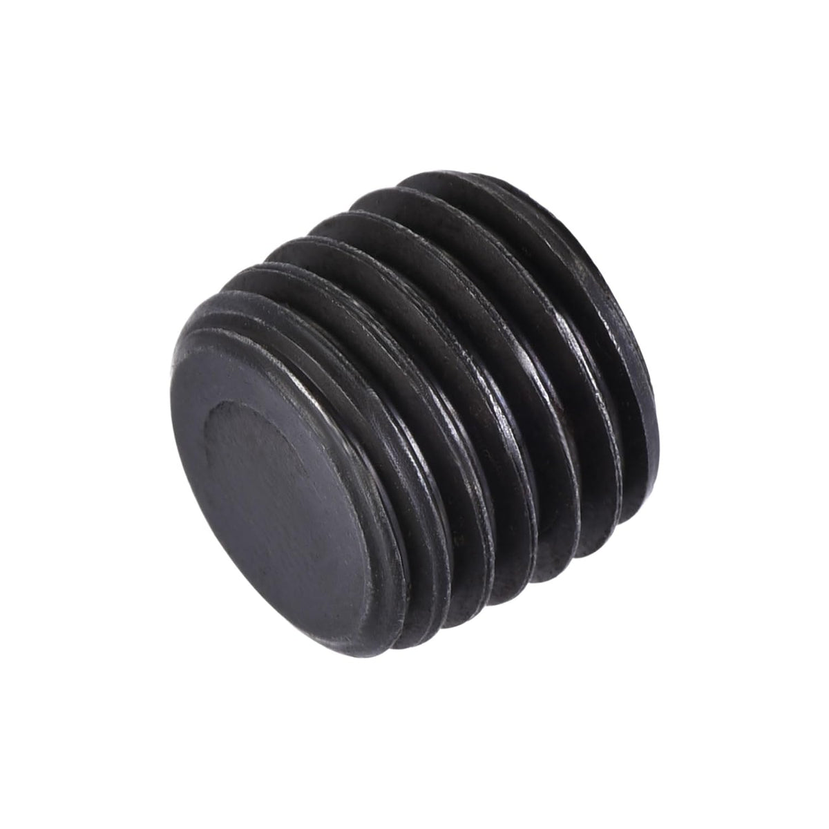 Carbon Steel Internal Hex Thread Socket Pipe Plug, M12x1.5 Male Thread Black Pipe Cap, for Garden Pipe Pneumatic Solenoid Valve, 5Pcs