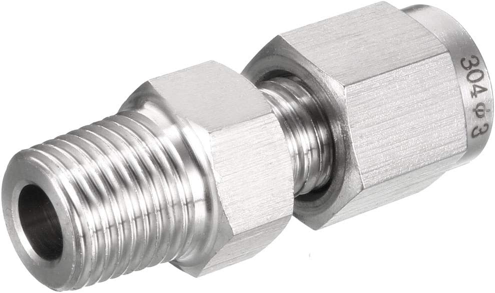 Stainless Steel Compression Tube Fitting 1/8NPT Male x 3 Tube OD