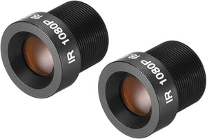 2 Pcs CCTV Camera Lens 8mm Focal Length 1080P F2.0 1/3 Inch Wide Angle for CCD Camera
