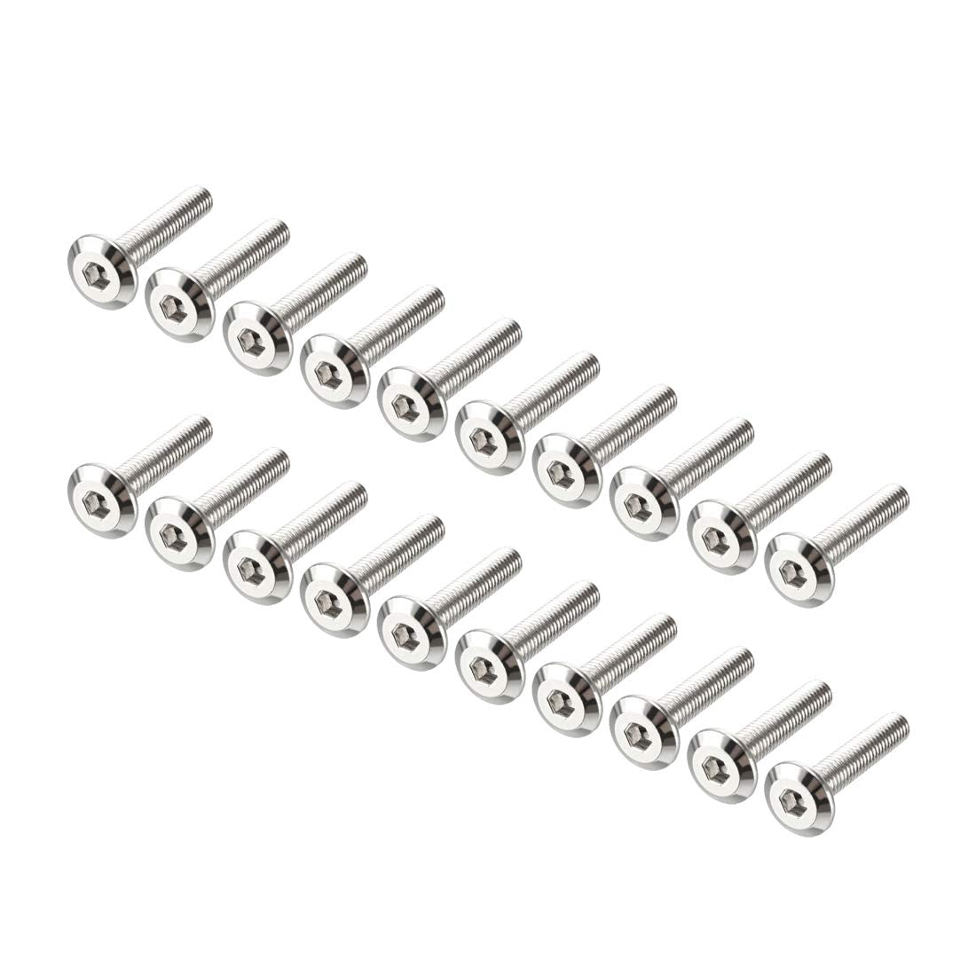 M6x30mm Furniture Bolts Hex Socket Screws Fastener Carbon Steel 20pcs