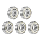 6302ZZ Deep Groove Ball Bearing 15x42x13mm Double Shielded Chrome Steel Bearings 5-Pack