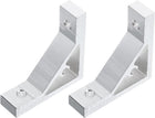 2Pcs 90 Degree Angle Aluminum Profile Corner Brackets, Corner Brace Joint Connectors for 2020 Series (Silver Tone)