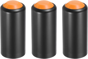 3PCS Battery Cover Mic Battery Screw on Cap Cup Cover 31mm/1.22in Wireless Black Orange