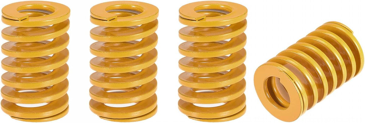 3D Printer Die Spring, 22mm OD 35mm Long 4pcs Spiral Stamping Light Load Compression Mould Die Springs for 3D Printer Electric Part, Yellow
