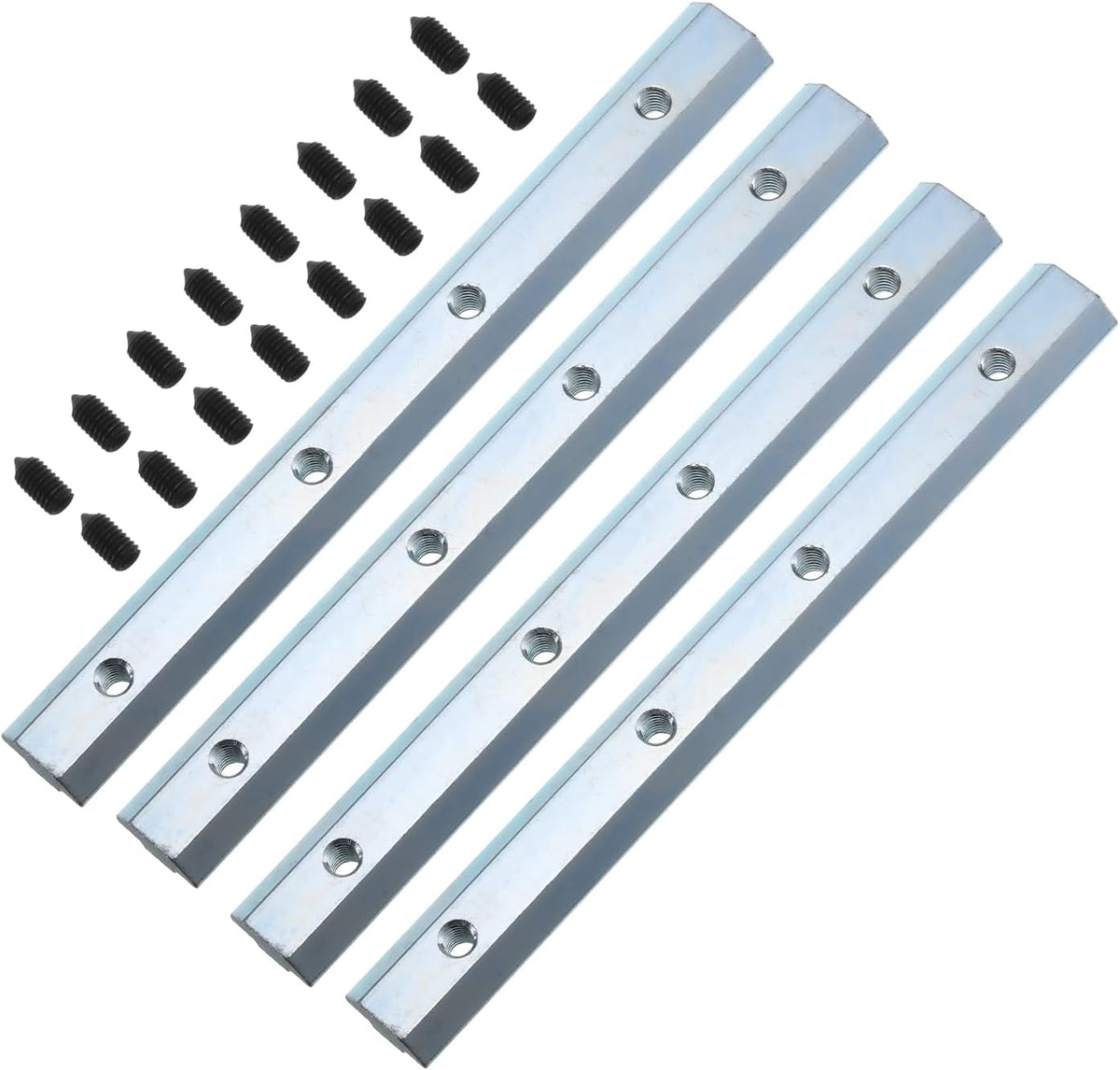 Straight Line Connector, 4Pcs 7.1inch Inside Joint Brackets with M6 Screws for 4040 Series Aluminum Extrusion Profile T Slot 8mm (Silver)
