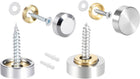 Mirror Screws Decorative Caps Cover Nails Brushed Polished Stainless Steel 16mm 16pcs for Mirrors, Tea Tables, Wardrobes