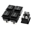 5 Pcs AC 16A/250V 20A/125V 6 Pin DPDT 3 Position Snap in Boat Rocker Switch (Pack of 5)