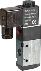 DC 12V 3 Way 2 Position 1/4" PT,Pneumatic Air Control NC Solenoid Valve,Internally Single Piloted Acting Type,3V210-08