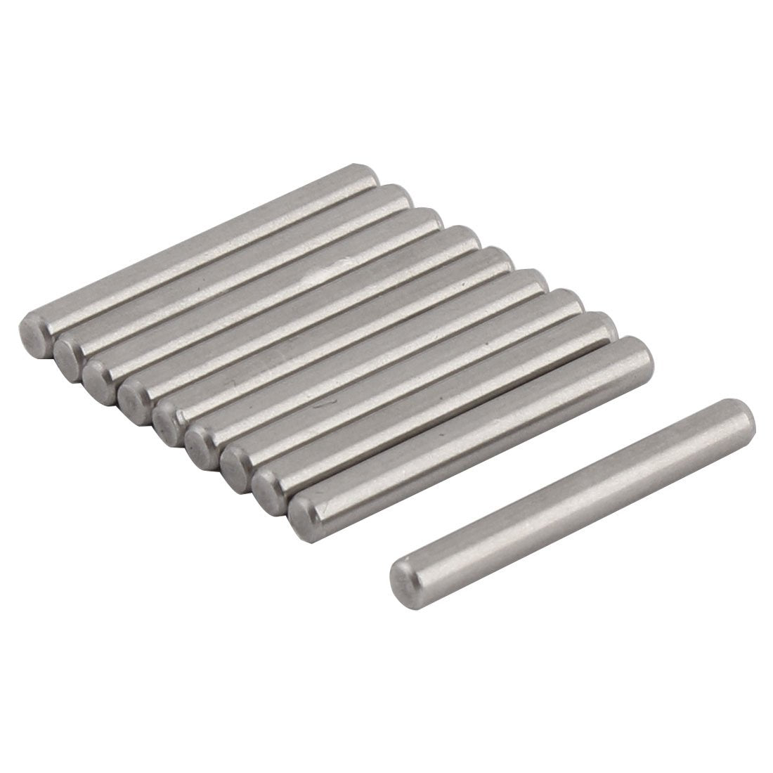Straight Retaining 0.1 x 1 Inch 304 Stainless Steel Dowel Pins Rod Fasten Elements 10 Pcs