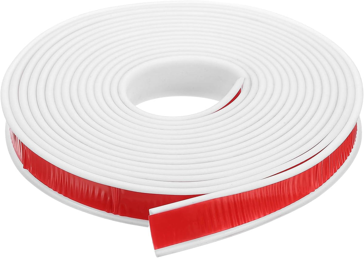 U-Shape Edge Banding, 16.4ft Self-Adhesive U Channel Edge Protector TPE Flexible Furniture Edge Protector Veneer Edging Trim for Cabinet Table Shelves (25mm, White)