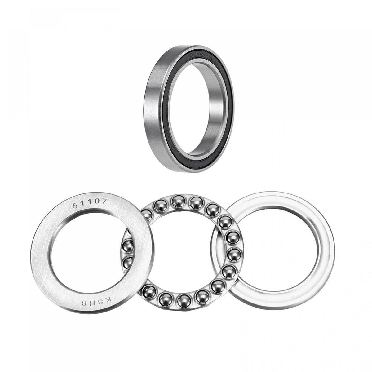 4pcs 51107 Single Direction Thrust Ball Bearings 6806-2RS Flanged Ball Bearing Chrome Steel