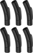 LinkMejor Leather Cord End Clasp, 6Pcs 4mm Hole Column Clasps Connectors, Stainless Steel Clasps Closures Leather Cord Buckle for Making DIY Supplies Crafts, Black (23mm)