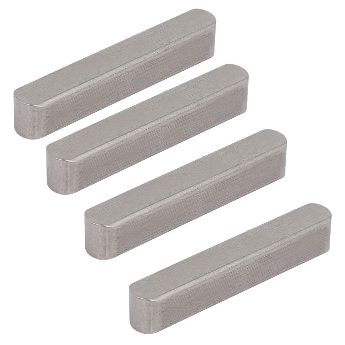 30mmx5mmx5mm 304 Stainless Steel Key Stock Keystock Silver Tone 4pcs
