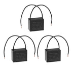 Ceiling Fan Capacitor CBB61 25uF 250V AC 2 Wires Metallized Polypropylene Film Capacitor 48x38x26mm for Electric Fan Pump Motor Generator 3Pcs
