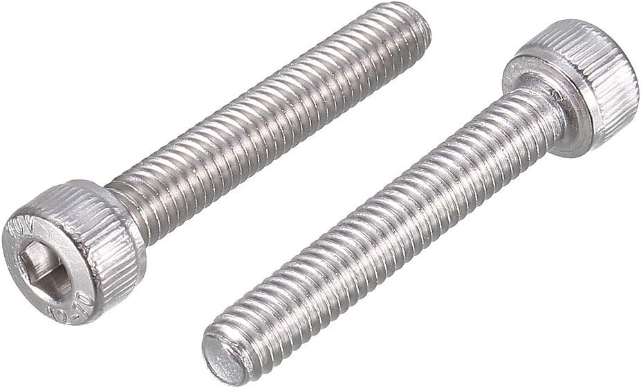 8 Pcs 0.7mm Pitch M4 x 25mm Thread Hex Socket Head Cap Screws