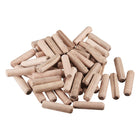 0.39"x1.57"(10x40mm) Wooden Dowel Pin Wood Kiln Dried Fluted Beveled Hardwood 50pcs