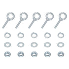 5 Pack M8 Galvanized Carbon Steel Eye Bolts, 5/16" x 1.57" Lifting Ring Eye Bolt with Nuts and Washers Heavy Duty Screw Eye Bolts Kit for Tie Down Straps Indoors Outdoors, Silver