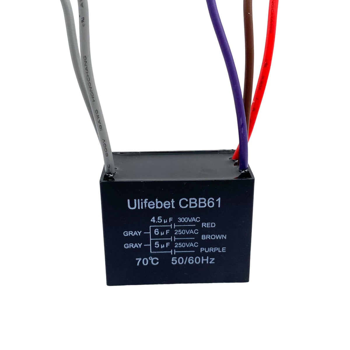 ใหม่โฟนเคลียนคาปาซิเตอร์ CBB61 4.5uf + 6uf + 5uf 5 สาย 250V