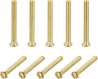 Brass Machine Screws, M3x25mm Phillips Pan Head Fastener Bolts for Furniture, Office Equipment, Electronics 60Pcs
