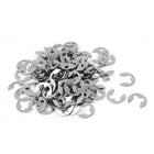 a16041400ux0391-DM 304 Snap Ring Circlips, Stainless Steel, External E Clip, 8 mm Inner Diameter (Pack of 100)
