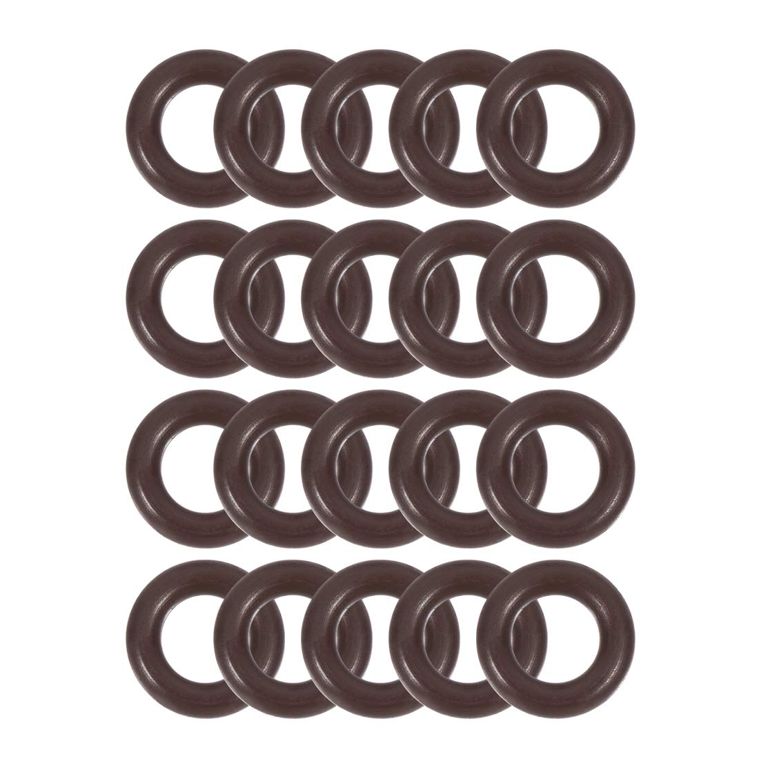 Fluorine Rubber O-Rings 8.1mm OD 4.5mm ID 1.8mm Width, Metric FKM Sealing Gasket, Pack of 20