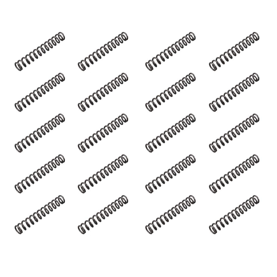 Compression Spring - 1.2mm Wire Dia, 8mm OD, 50mm Free Length Spring Steel Extension Spring,Black,20Pcs