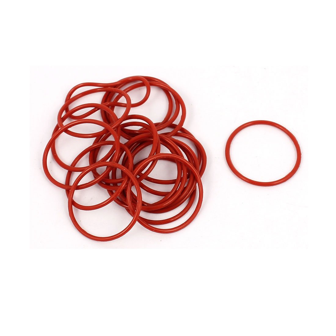 20Pcs 18mm x 1mm Rubber O-Rings NBR Heat Resistant Sealing Ring Grommets Red