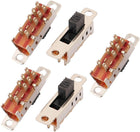 5Pcs 3 Position 8P DPDT Panel Mount Micro Slide Switch Latching Toggle Switch