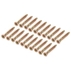 Furniture Confirmat Screw 7x49mm Hex Socket Wood Screws Bronze Tone 20pcs