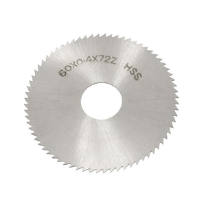 60mm x 0.4mm x 16mm 72T HSS Steel Round Slitting Saw Cutter