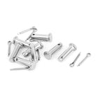 M5 x18mm Flat Head 304 Stainless Steel Clevis Pins Fastener 8 Pcs