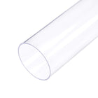 2pcs Clear Rigid PVC Pipe 36mm ID x 38mm x 0.5m(1.6ft) Round Tube Tubing