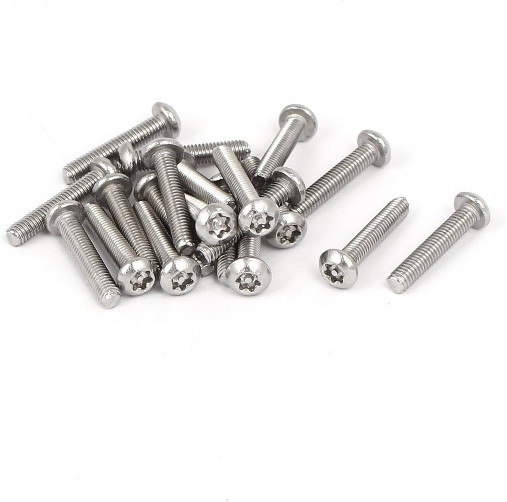 M3x16mm 304 Stainless Steel Button Head Torx Security Machine Screws 20pcs