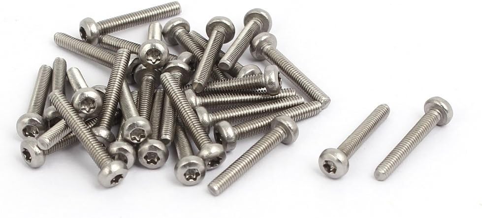 M2.5 x 16mm 304 Stainless Steel Torx Pan Head Screws Bolts Fasteners 30pcs