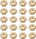 Hex Nuts, M6x1mm Metric Coarse Thread Hexagon Nut, Brass, Pack of 20