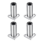 LMK10LUU Linear Ball Bearings 10mm Bore 19mm OD 55mm Length Extra Long Square Flange Steel Cage for CNC Machine 3D Printer