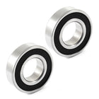 6303RS 17mm Inner 35mm Outer Single Row Deep Groove Ball Bearing 2Pcs