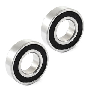 6303RS 17mm Inner 35mm Outer Single Row Deep Groove Ball Bearing 2Pcs