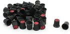 50 Pcs 6mm 15/64" Shaft Dia. Nonslip Potentiometer Knobs Red Black