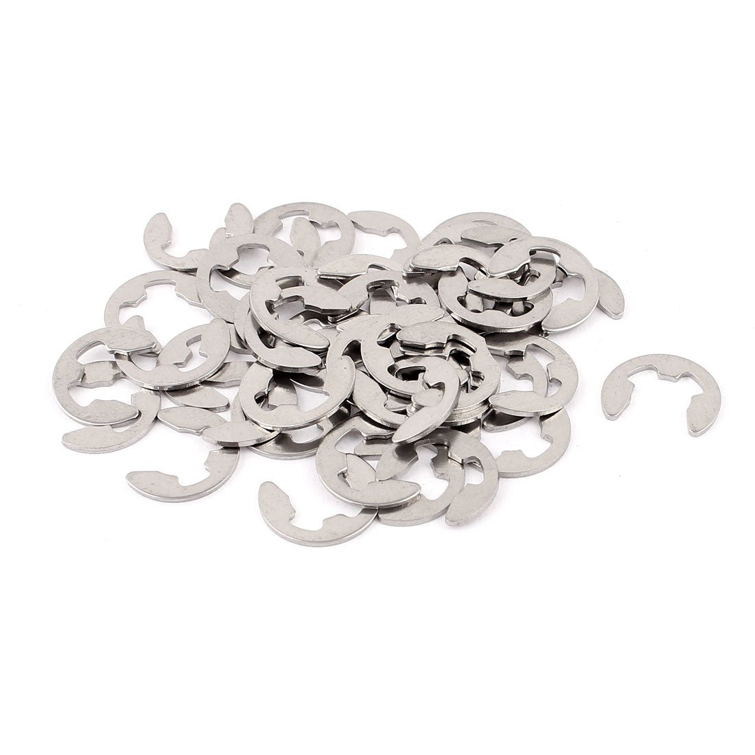 8mm Inner Dia Stainless Steel Retaining E-Clip Snap Ring Circlip 44pcs