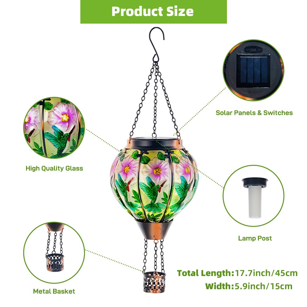LinkMejor Hummingbird Hot Air Balloon Solly Lys lantern