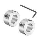 2 Pcs Set Screw Shaft Collar 7/16"Bore, 304 Stainless Steel Shaft Collars, 7/8"OD, 7/16"Thickness, Axle Collar Clamp with a Hex Wrench