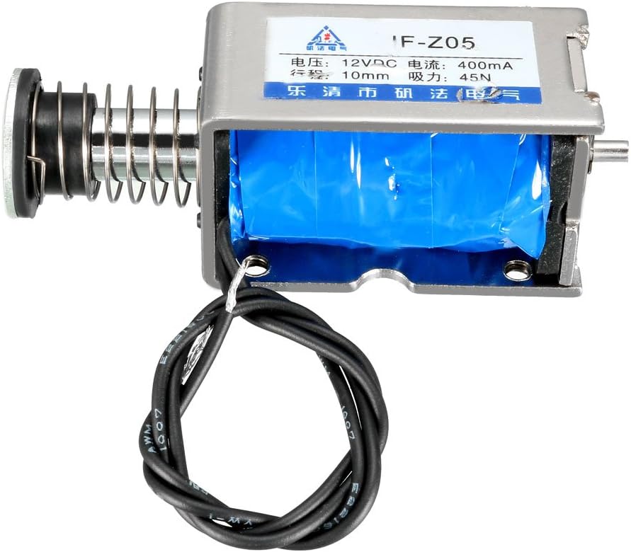 DC 12V 45N 10mm stroke drag-skydda typ öppen ram solenoid elektromagnet linjär rörelse JF-Z05
