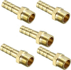 Brass Barb Hose Fitting Connector Adapter 6mm Barbed X G1/8 Male Pipe 5pcs