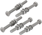 5pcs 304 Stainless Steel M6x60mm Hex Bolts w Nuts and Washers Assortment Kit